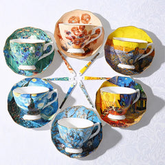 The Sower Irises Saint-Remy Coffee Tea Cups - The Piety Shop