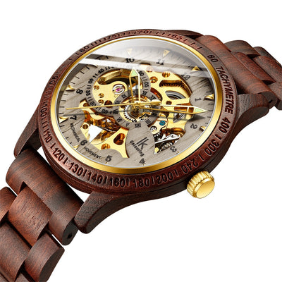 Classic Wooden Men's Mechanical Watch - The Piety Shop