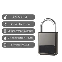 Fingerprint Padlock - The Piety Shop