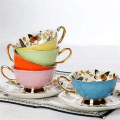 European Bone China Coffee Cup Set - The Piety Shop