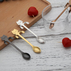 STAINLESS STEEL CAT TEASPOONS - The Piety Shop