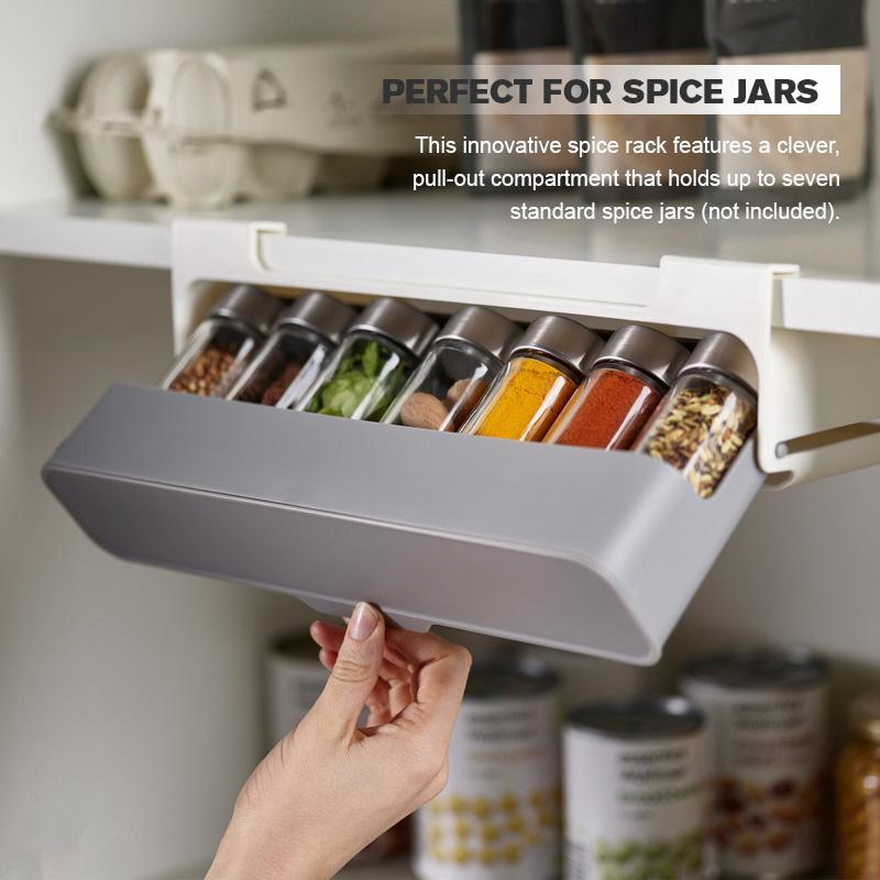 Kitchen Self-Adhesive Wall-Mounted Spice Organizer - The Piety Shop