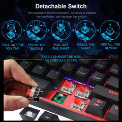 Mini Mechanical Gaming Wired Keyboard - The Piety Shop