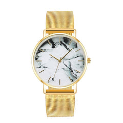 Fashion Rose Gold Mesh Band Creative Marble Female Wrist Watch Luxury Women Quartz Watches Gifts Relogio Feminino Drop Shipping - The Piety Shop