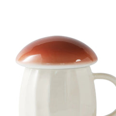 Cute Mushroom Cup With Lid Ceramics Coffee Mug - The Piety Shop