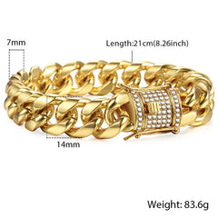 Miami Gold Curb Cuban Bracelet - The Piety Shop