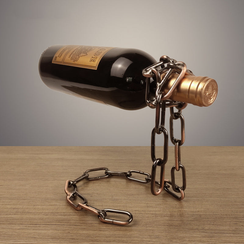 Magic Iron Chain Wine Bottle Holder - The Piety Shop