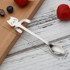 STAINLESS STEEL CAT TEASPOONS - The Piety Shop