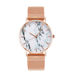 Fashion Rose Gold Mesh Band Creative Marble Female Wrist Watch Luxury Women Quartz Watches Gifts Relogio Feminino Drop Shipping - The Piety Shop