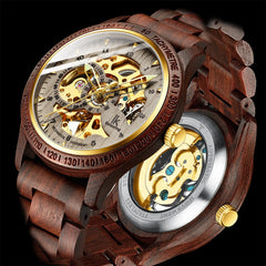 Classic Wooden Men's Mechanical Watch - The Piety Shop