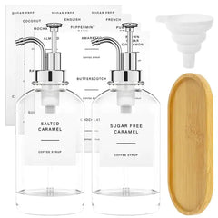 2 Pieces Coffee Syrup Dispenser Set - The Piety Shop