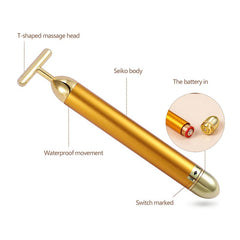 Energy 24K Gold T Beauty Bar Facial Roller Massager - The Piety Shop