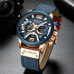 Military Leather Chronograph Wristwatch - The Piety Shop