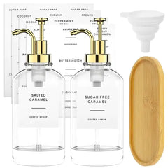 2 Pieces Coffee Syrup Dispenser Set - The Piety Shop