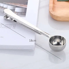 2-In-1  Stainless Steel Coffee Spoon Sealing Clip - The Piety Shop