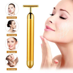 Energy 24K Gold T Beauty Bar Facial Roller Massager - The Piety Shop