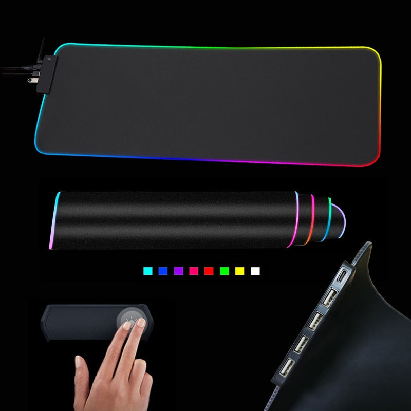 RGB Mouse Pad with Cable - The Piety Shop