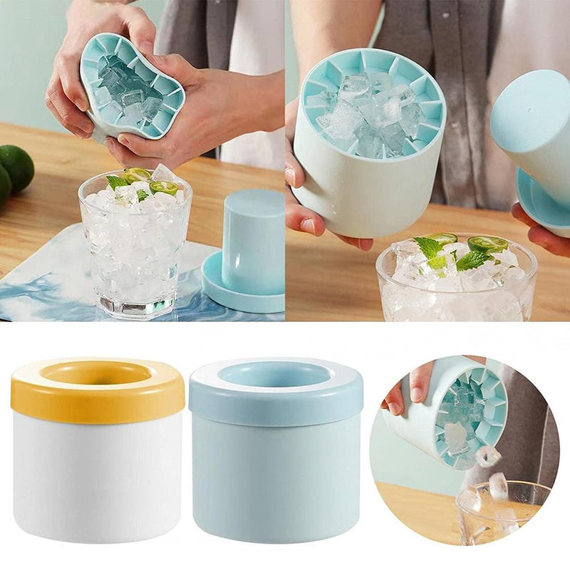 Silicone Cylinder Portable Ice Maker Bucket - The Piety Shop