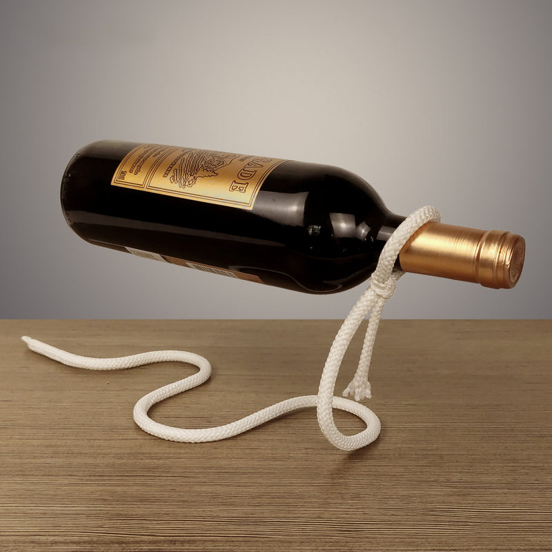 Suspended Rope Wine Bottle Holder - The Piety Shop