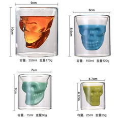 Double Layered Glass Skull Coffee Mug - The Piety Shop