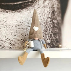 Knitted Faceless Doll Hanging Legs Hand-ground Coffee - The Piety Shop